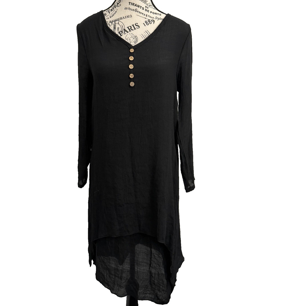 Depending On The Horizon Women’s Midi Dress Size Med Asymmetrical Hem Tiered